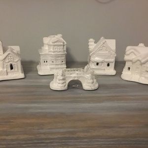 Paint-Your-Own Christmas Village